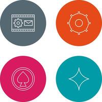 Blogging Service and Setting Icon vector