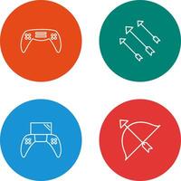 Gaming Console and Arrows Icon vector