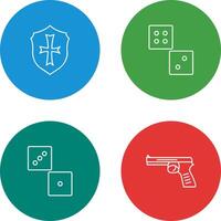 Dice and Shield Icon vector