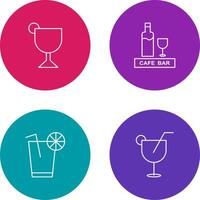 drinks cafe and sherry Icon vector