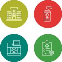 Hospital and coid Icon vector