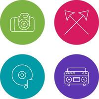 Camera and Arrows Icon vector