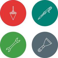 Plumb Bob and Soldering Icon vector