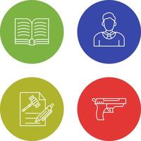 Book and Judge Icon vector