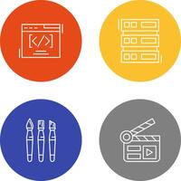 Web Coding ND Server Icon vector