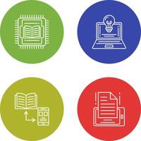 Cpu and Lamp Icon vector
