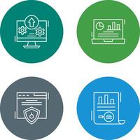 Upload and Dashboard Icon vector