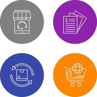 Support and Invoice Icon vector