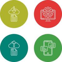 File Download and Monitor Icon vector