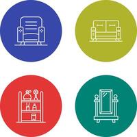 Armchair and Sofa Icon vector