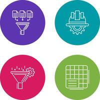 Data Collection and Engineering Icon vector