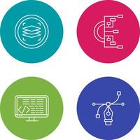 Layers and Flowchart Icon vector