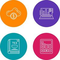 Cloud Computing and Bar Chart Icon vector