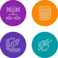 Structured Data and Calculator Icon vector