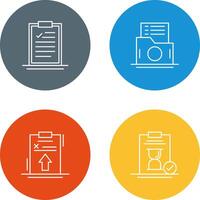 Clipboard and List Folder Icon vector