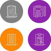 Info and Journal Icon vector