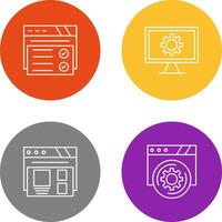 Web Browser and Monitor Screen Icon vector