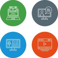 Webinar and Conversation Icon vector