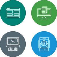 Web Design and Document Icon vector