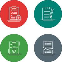 Medical Examination List and Check Up List Icon vector