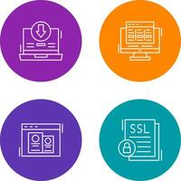 Downlaod and Layout Icon vector