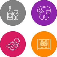 Wine and Caries Icon vector