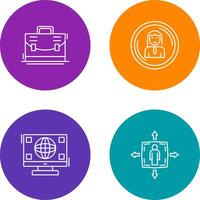 Briefcase and User Icon vector