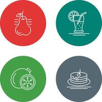 Pear and Orange Juice Icon vector