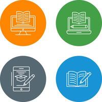 Digital Learning and Written Icon vector