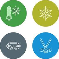 Snow Flake and Cold Icon vector