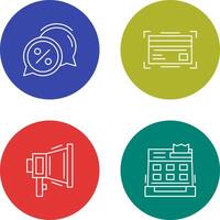 Discount Offer and Credit Card Icon vector