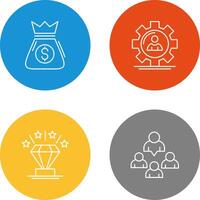 Money Bag and Management Icon vector