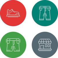 Zapatos y pantalones icono vector