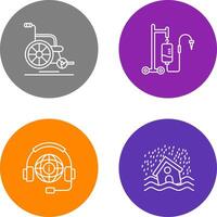 Wheel Chair and Intravenous Icon vector