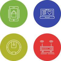 Smart Phone and Chat and Laptop Icon vector