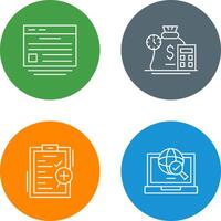 Website and Expense Icon vector