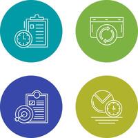 Time Management and Refresh Icon vector