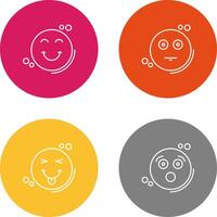 Smile and Neutral Icon vector