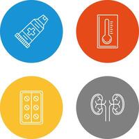 Paste and Thermometer Icon vector