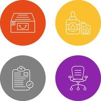 File Cabinet and Ink Cartridge Icon vector