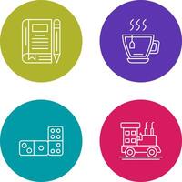 Tea and Diary Icon vector