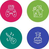Game Controller and home repair Icon vector