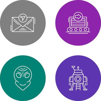 message and container Icon vector