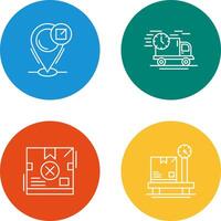 fast delivery and location Icon vector