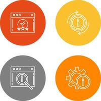 rating and refresh Icon vector