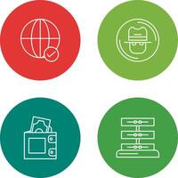 Internet and Spy Icon vector