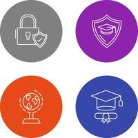 Secure and Education Icon vector
