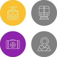 Cable car and Train Icon vector