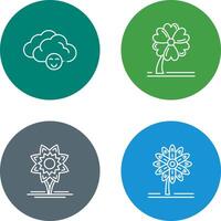 Cloudy and Clover Icon vector