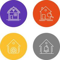 Search and Smart Home Icon vector